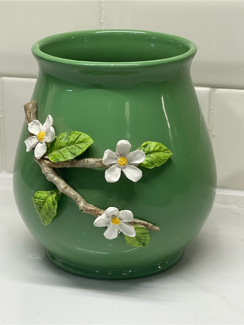 Teleflora Green Blossom Vase Classic Retro MCM